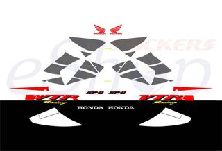 Αυτοκόλλητα σετ για Honda VTR 1000 SP2 Λευκή έκδοση 2002