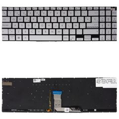 Teclado Español para Portátil - Spanish Laptop Keyboard για Asus Vivobook 15Pro M3500 M3500Q M350 M6500 M6500QC M7600 90NB0UI3-R30US0 0KNB0-560XUA00 ES No Frame Backlight Silver ( Κωδ.40817ESNOFRBLSIL