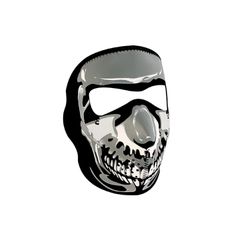 ZanHeadgear Μάσκα Αναβάτη Μοτοσυκλέτας Νεκροκεφαλή Chrome Skull Neoprene Full Face Mask