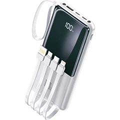 CMiK CM-541 Power Bank 10000mAh USB + Type-C Fast Charging με Οθόνη Ένδειξης White