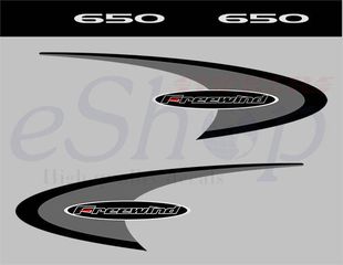 Αυτοκόλλητα σετ για Suzuki XF 650 Freewind Ασημί έκδοση 2002 2003