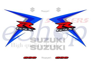 Αυτοκόλλητα σετ για Suzuki GSX R 600 K7 Μπλε έκδοση 2007