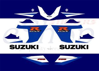 Αυτοκόλλητα σετ για  Suzuki GSX-R 750 Μπλε Λευκή έκδοση 2005 K5