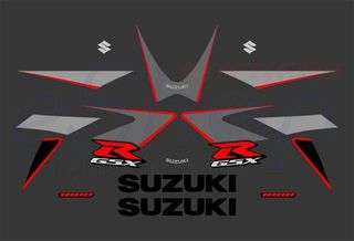 Αυτοκόλλητα σετ για Suzuki GSX-R 1000 Μαύρη Γραφίτης έκδοση 2006 K6