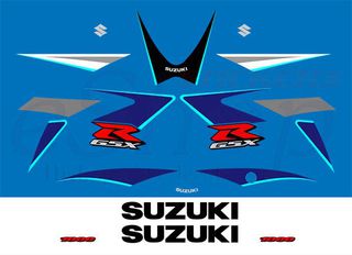 Αυτοκόλλητα σετ για Suzuki GSX-R 1000 Μπλε Άσπρη έκδοση 2006 K6