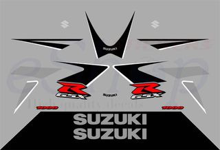 Αυτοκόλλητα σετ για Suzuki GSX-R 1000 Ανθρακί Μαύρη έκδοση 2006 K6