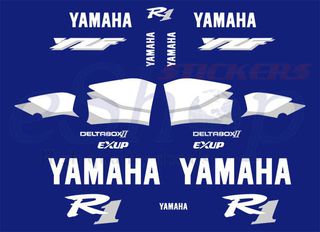 Αυτοκόλλητα σετ για YAMAHA YZF R1 1999 2000 Μπλε έκδοση