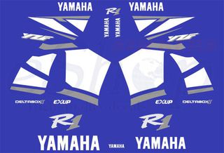 Αυτοκόλλητα σετ για YAMAHA YZF R1 2001 Μπλε έκδοση