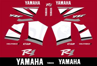 Αυτοκόλλητα σετ για YAMAHA YZF R1 2001 Κόκκινη έκδοση