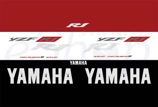 Αυτοκόλλητα σετ για YAMAHA YZF R1 2002 Κόκκινη Λευκή έκδοση