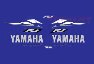Αυτοκόλλητα σετ για YAMAHA YZF R1 2003 Μπλε έκδοση