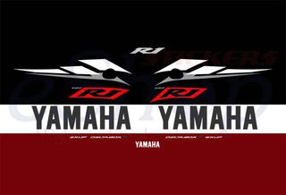 Αυτοκόλλητα σετ για YAMAHA YZF R1 2003 Κόκκινη Μαύρη έκδοση