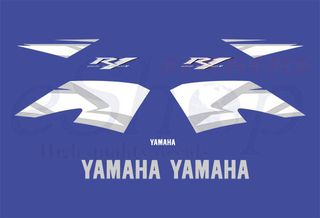 Αυτοκόλλητα σετ για YAMAHA YZF R1 2005 Μπλε έκδοση