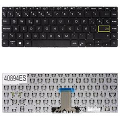 Teclado Español para Portátil - Spanish Laptop Keyboard για Asus VivoBook S14 S433 S433EA S433EQ S433FA S433FL S433JQ X421FQ X421IA X421JA X421JP X421FF ES No Frame Black ( Κωδ.40894ES )