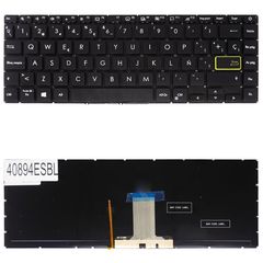 Teclado Español para Portátil - Spanish Laptop Keyboard για Asus VivoBook S14 S433 S433EA S433EQ S433FA S433FL S433JQ X421FQ X421IA X421JA X421JP X421FF ES No Frame Backlight Black ( Κωδ.40894ESBL )