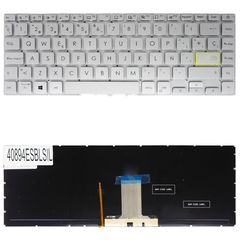 Teclado Español para Portátil - Spanish Laptop Keyboard για Asus VivoBook S14 S433 S433EA S433EQ S433FA S433FL S433JQ X421FQ X421IA X421JA X421JP X421FF ES No Frame Backlight Silver ( Κωδ.40894ESBLSIL
