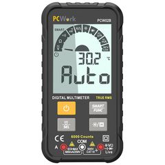 PCWork 240-0006 Ψηφιακό Πολύμετρο Τσέπης True RMS με Μέτρηση AC / DC / Αντίστασης / Χωρητικότητας / Θερμοκρασίας True RMS Smart