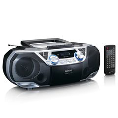 LENCO 246-0047 Φορητό Ηχοσύστημα SCD-720 με CD / USB / Κασετόφωνο / Ραδιόφωνο σε Ασημί Χρώμα SCD-720SI