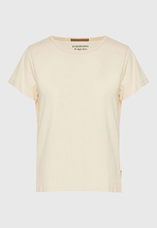 Funky Buddha Γυναικείο T-shirt από οργανικό βαμβάκι - The basics collection FBL013-103-04