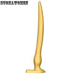 XXL Silicone Wearable Butt Plug Dildo Gold