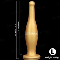 Gold Bottle Silicone Big Anal Butt Plug Thick Dildo