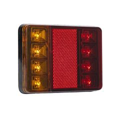 Πίσω Φανάρι Οχημάτων LED 9W 360lm 140° DC 12V Αδιάβροχο IP66 Πορτοκαλί & Κόκκινο & Ψυχρό Λευκό 6000K - Μ12 x Π9.5 x Υ2cm - Πακέτο 2 Τεμαχίων - 1 Χρόνο Εγγύηση-thumb-1