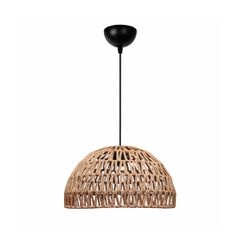 Boho Κρεμαστό Φωτιστικό Καμπάνα SAND Μονόφωτο 1 x E27 IP20 Μπεζ Σχοινί - Μ29 x Π29 x Υ16cm