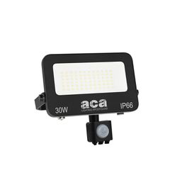 Προβολέας LED SMD 30W με Αισθητήρα 3CCT 3000lm – RA>80, στεγανός IP66, 185-260V Μαύρος