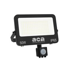 Προβολέας LED SMD 50W με Αισθητήρα 3CCT 5000lm RA>80, στεγανός IP66, 185-260V Μαύρος