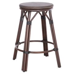 ΣΚΑΜΠΟ ΑΛΟΥΜΙΝΙΟΥ ΜΕΣ.ΥΨΟΥΣ CHINO HM6286.01 BAMBOO LOOK & TEXTILENE ΚΑΦΕ 43x43x65Υεκ