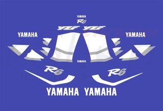 Αυτοκόλλητα σετ για YAMAHA YZF R6 1999 2000 Μπλε έκδοση