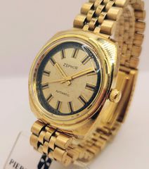 Σπάνιο vintage δεκαετίας του 1970 ρολόι ZEPHIR AUTOMATIC Gold-Plated Α95716 ΤΙΜΗ 450 ΕΥΡΩ