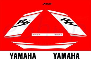 Αυτοκόλλητα σετ για YAMAHA YZF R6 2008 Κόκκινη Λευκή έκδοση