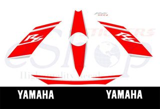 Αυτοκόλλητα σετ για YAMAHA YZF R6 2008 Λευκή Κόκκινη έκδοση