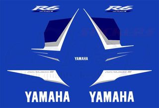 Αυτοκόλλητα σετ για YAMAHA YZF R6 2008 Μπλε έκδοση R6S