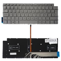 Teclado Español para Portátil - Spanish Laptop Keyboard για Dell Inspiron 7490 7391 2-in-1 13 5301 5390 5391 6VXWW 7D4K4 08GH4P PK132KD3A01 490.0GD07.0L1D 0XKGG 2RVRV ES No Frame Backlight Silver ( Κω