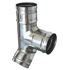 ΤΑΦ PELLET 90ο Φ080 ΑΡΙΣΤΕΡΟ 0,4mm INOX 304CE TECHNOMETAL HELLAS