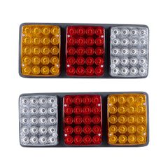 GLOBOSTAR® TAILIGHT 999-0260 Πίσω Φανάρι Οχημάτων LED 9W 360lm 180° DC 24V Αδιάβροχο IP66 Πορτοκαλί & Κόκκινο & Ψυχρό Λευκό 6000K - Μ33 x Π2.4 x Υ14cm - Πακέτο 2 Τεμαχίων - 1 Χρόνο Εγγύηση