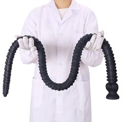 Long Black Silicone Anal Plug 80cm-thumb-3