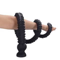 Long Black Silicone Anal Plug 80cm-thumb-5