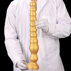 Long Anal Beads Plug with Strong Suction Cup Soft Silicone-thumb-3