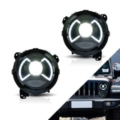 ΦΑΝΑΡΙΑ ΕΜΠΡΟΣ Jeep Wrangler JL/JLU Gladiator Full LED Dual Beam Projector Headlights