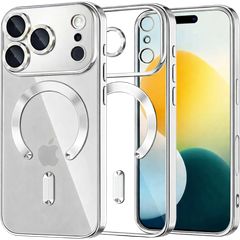 MagSafe TPU Color Chrome Case protect lens for iPhone 17 Pro Max Silver