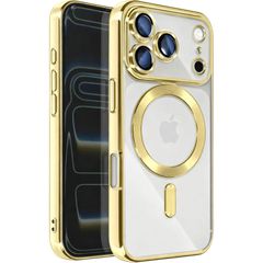 MagSafe TPU Color Chrome Case protect lens for iPhone 17 Pro Gold