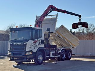 Ανατροπή + Γερανός Scania 2020 G 410 * HMF 1643 * 6x4-thumb-2