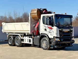 Ανατροπή + Γερανός Scania 2020 G 410 * HMF 1643 * 6x4-thumb-3