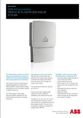 ABB string inverters TRIO-27.6-TL-OUTD-S2X-400/JP 27.6 kW