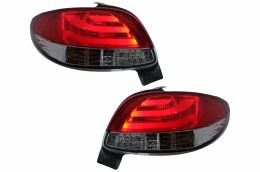 Πίσω φώτα LED κατάλληλα για Peugeot 206 HatchBack 3 / 5 πόρτες (10.1998-2004) Κόκκινο λευκό