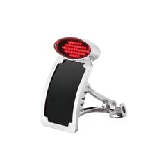Custom Chrome Πλαϊνή Βάση Πινακίδας με Led φανάρι κυρτή για Harley Davidson 87-99 Softail χρώμιο | Curved Taillight & License Plate Kit Curved US License Plate Size Cateye Taillight chrome