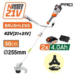 NAKAYAMA PRO EC4611X44 Θαμνοκοπτικό Μπαταρίας Brushless 42V Li-Ion Διαιρούμενο Επαγγελματικό + 2x4Ah Μπαταρίες ( 086406 )